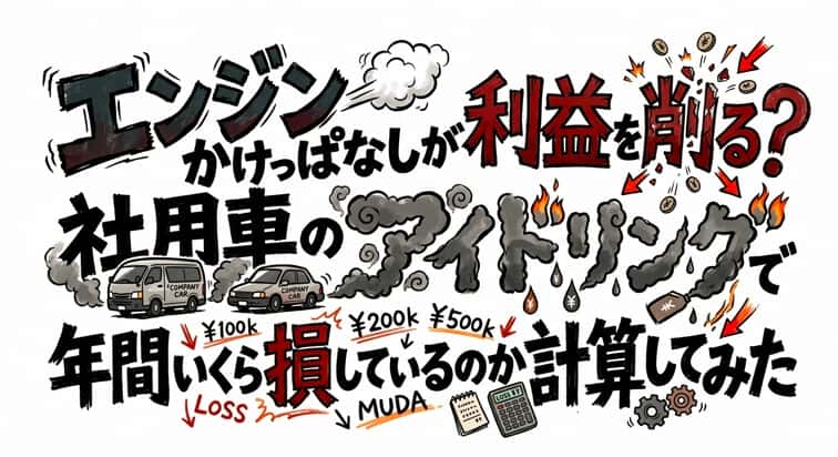 エンジンかけっぱなしが利益を削る?社用車のアイドリングで年間いくら損しているのか計算してみた