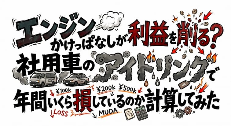 エンジンかけっぱなしが利益を削る?社用車のアイドリングで年間いくら損しているのか計算してみた