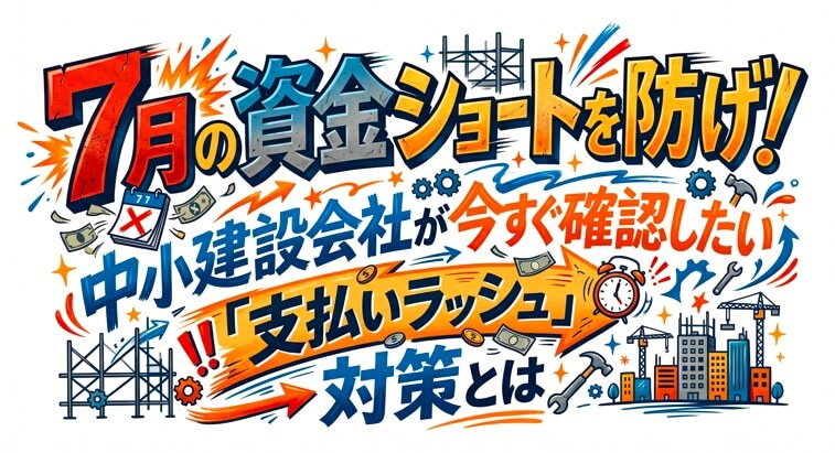 7月の資金ショートを防げ!中小建設会社が今すぐ確認したい「支払いラッシュ」対策とは