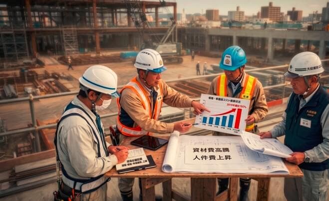 庁舎の工事費が2019年度比5割増に!資材・労務費の高騰で中小建設会社はどう動く?