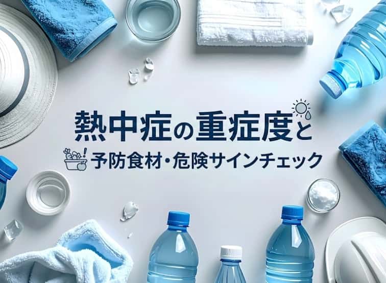 真夏の現場で命を守る!知っておきたい熱中症の重症度と予防食材・危険サインチェック