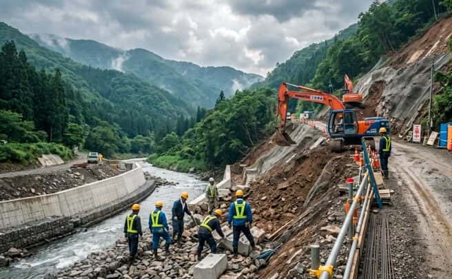 豪雨・崖崩れ対策に46億円!国交省の防災推進費、建設現場への影響は?