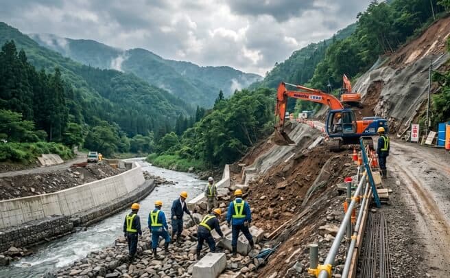 豪雨・崖崩れ対策に46億円!国交省の防災推進費、建設現場への影響は?