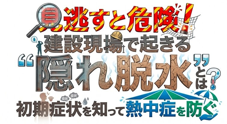 見逃すと危険!建設現場で起きる“隠れ脱水”とは?初期症状を知って熱中症を防ぐ