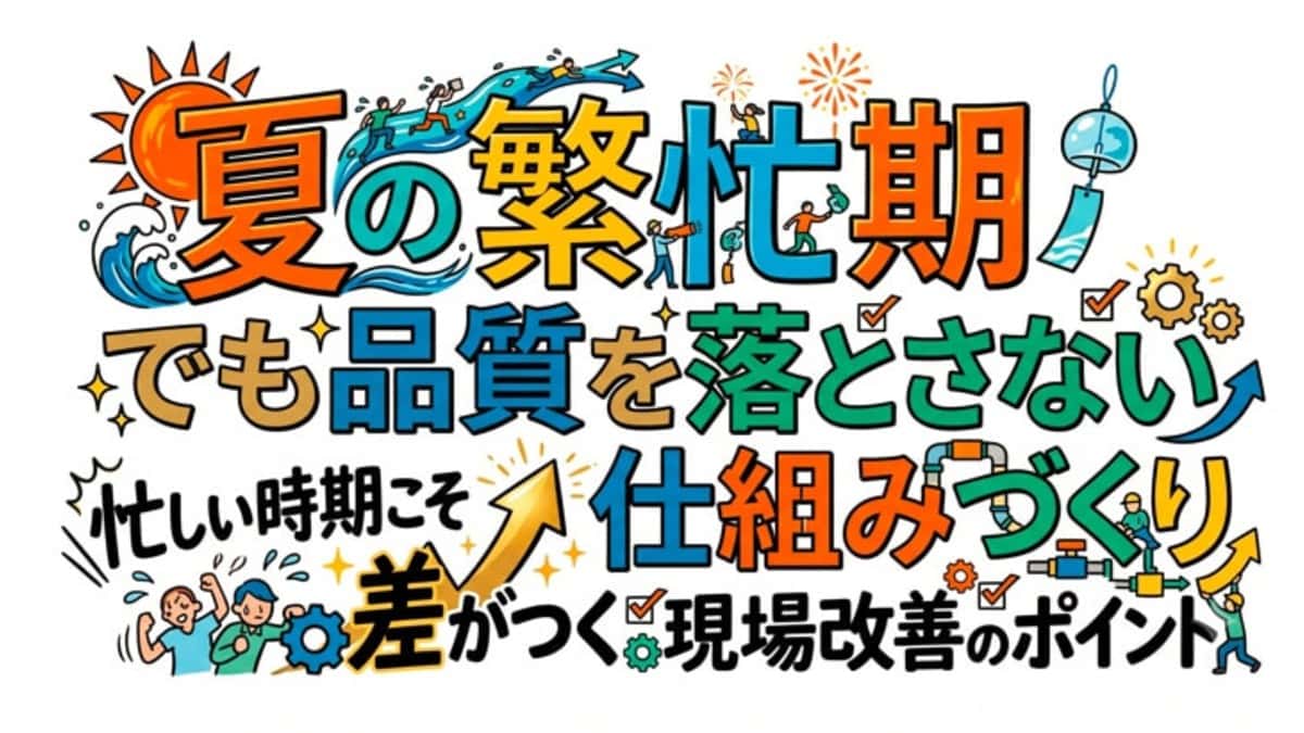 夏の繁忙期でも品質を落とさない仕組みづくり 忙しい時期こそ差がつく現場改善のポイント