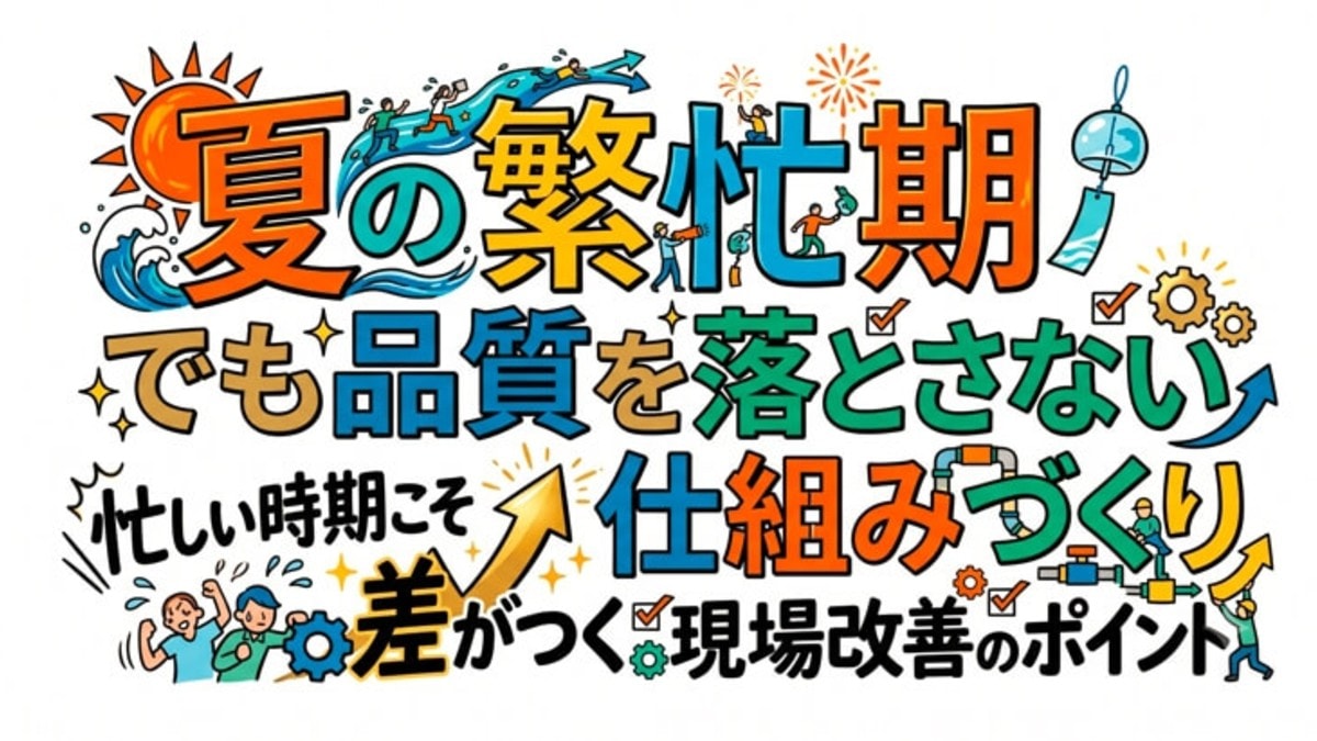夏の繁忙期でも品質を落とさない仕組みづくり 忙しい時期こそ差がつく現場改善のポイント