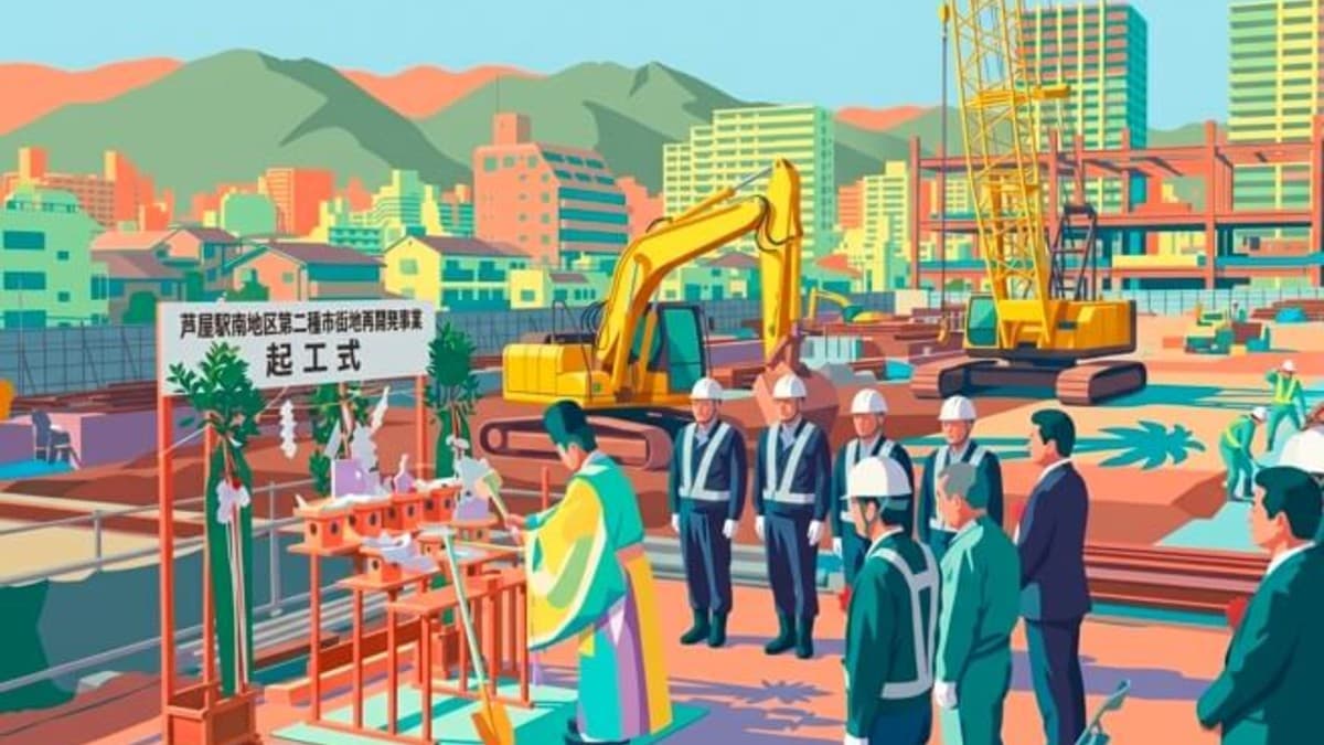 芦屋駅南地区再開発が着工へ、総事業費277億円の全貌