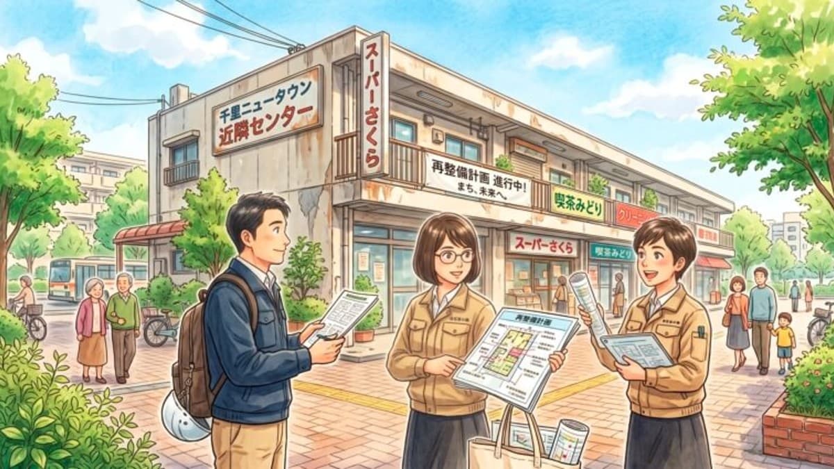 老朽化した千里の近隣センター、豊中市が再整備の可能性を検討
