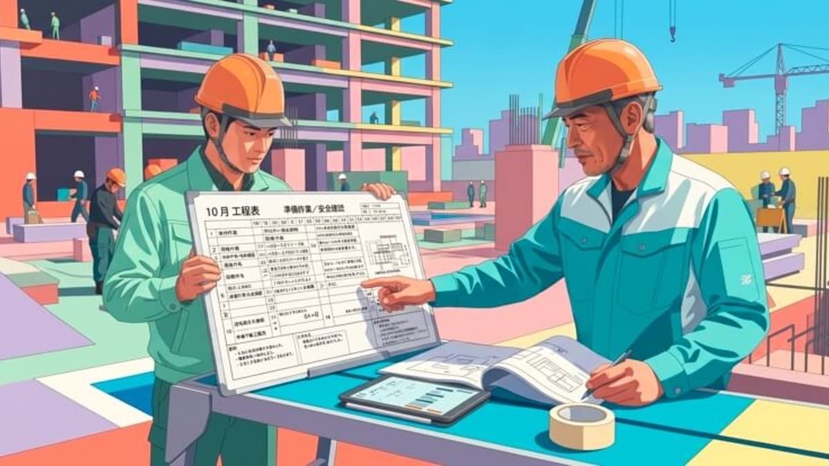 📅 10月に向けて今から整えたい!建設現場の「仕事の段取り」完全ガイド