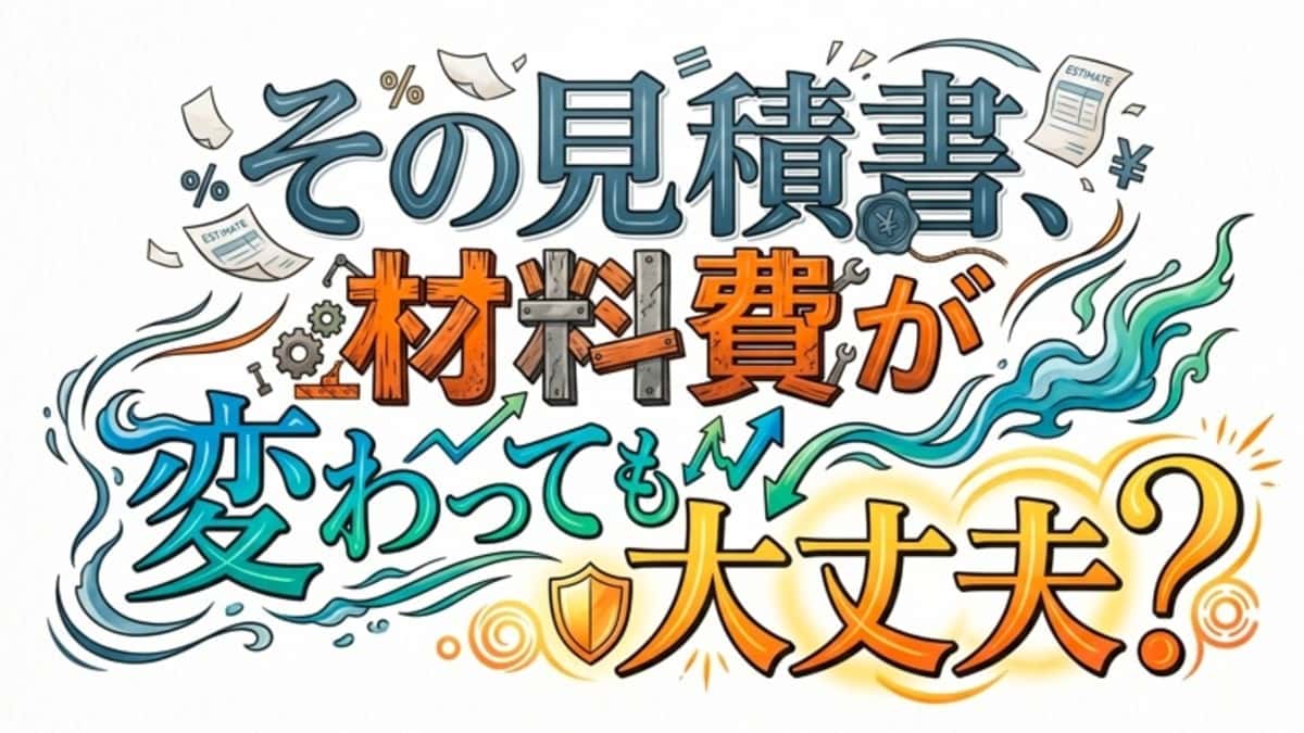 その見積書、材料費が変わっても大丈夫?