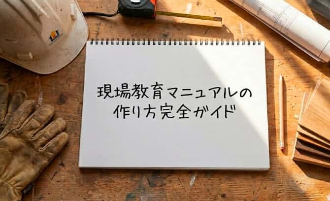 🎯新年度前が勝負!現場教育マニュアルの作り方完全ガイド