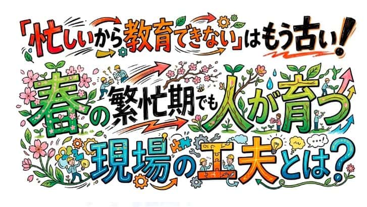 「忙しいから教育できない」はもう古い!春の繁忙期でも人が育つ現場の工夫とは?🌸👷♂️