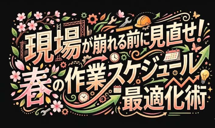 【4月は要注意】現場が崩れる前に見直せ!春の作業スケジュール最適化術🕒