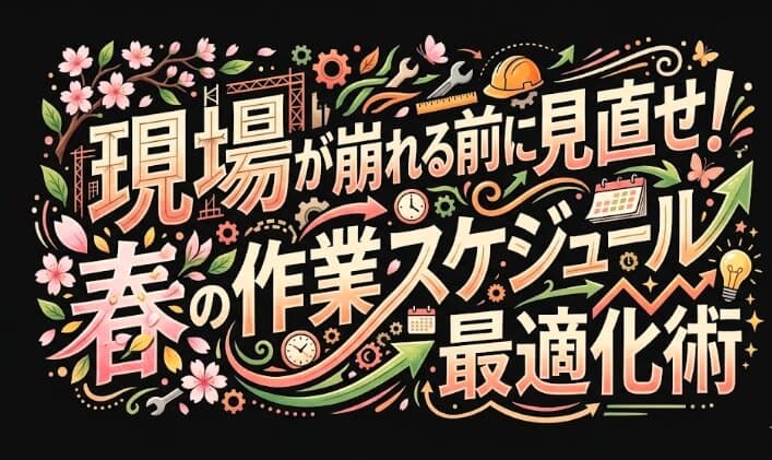 【4月は要注意】現場が崩れる前に見直せ!春の作業スケジュール最適化術🕒