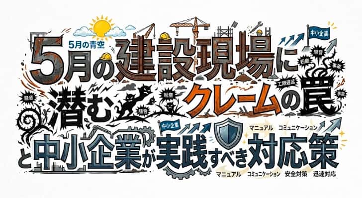 5月の建設現場に潜むクレームの罠と中小企業が実践すべき対応策