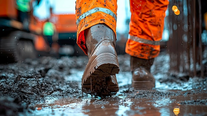 雨の日に事故が増える理由|滑落・転倒を防ぐ現場ルールとは☔🏗️