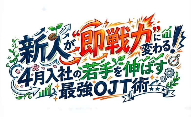 🚀新人が“即戦力”に変わる!4月入社の若手を伸ばす最強OJT術