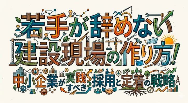 若手が辞めない建設現場の作り方!中小企業が実践すべき採用と定着の戦略
