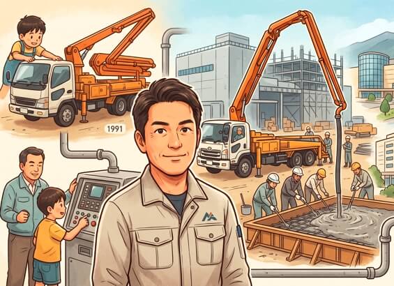 🏗️「小学生の頃からポンプ車が庭にあった」──箕郷圧送工業・林氏が語る圧送一筋の仕事哲学